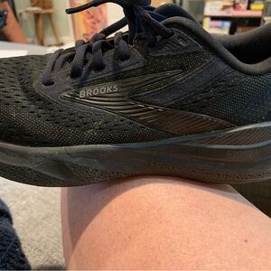 Brooks Black Running Shoe with Monochrome Detailing